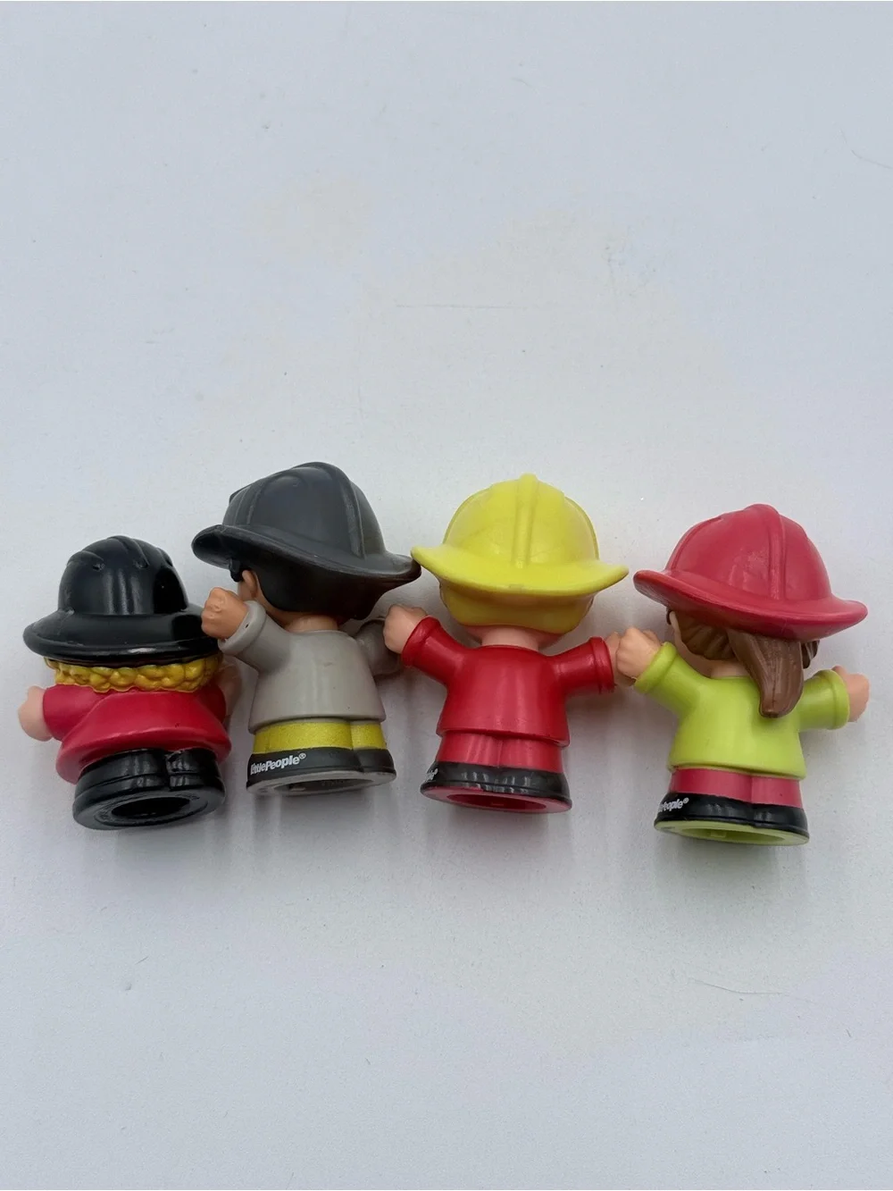 Fisher Price Little People Firefighter Figures Helping Others Lot Of 4 1998-2016